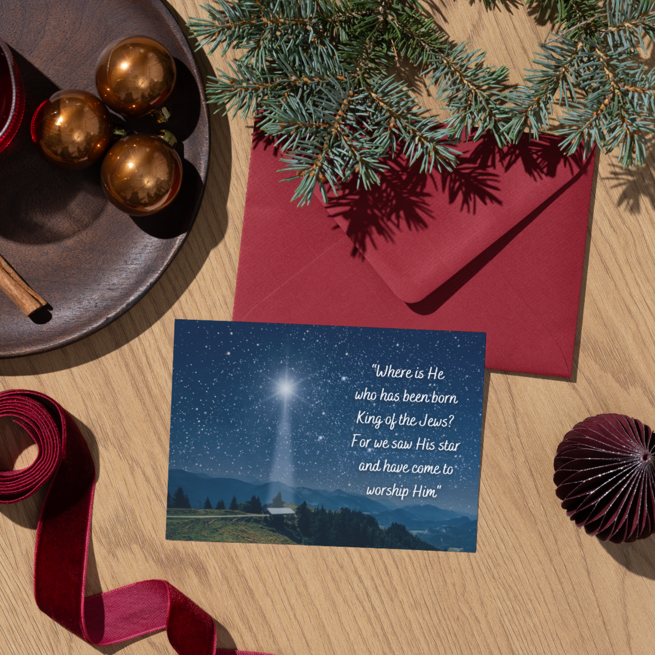 Star of David Christmas Card