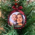 Personalized Photo Christmas Ornament (Wood-Backed)