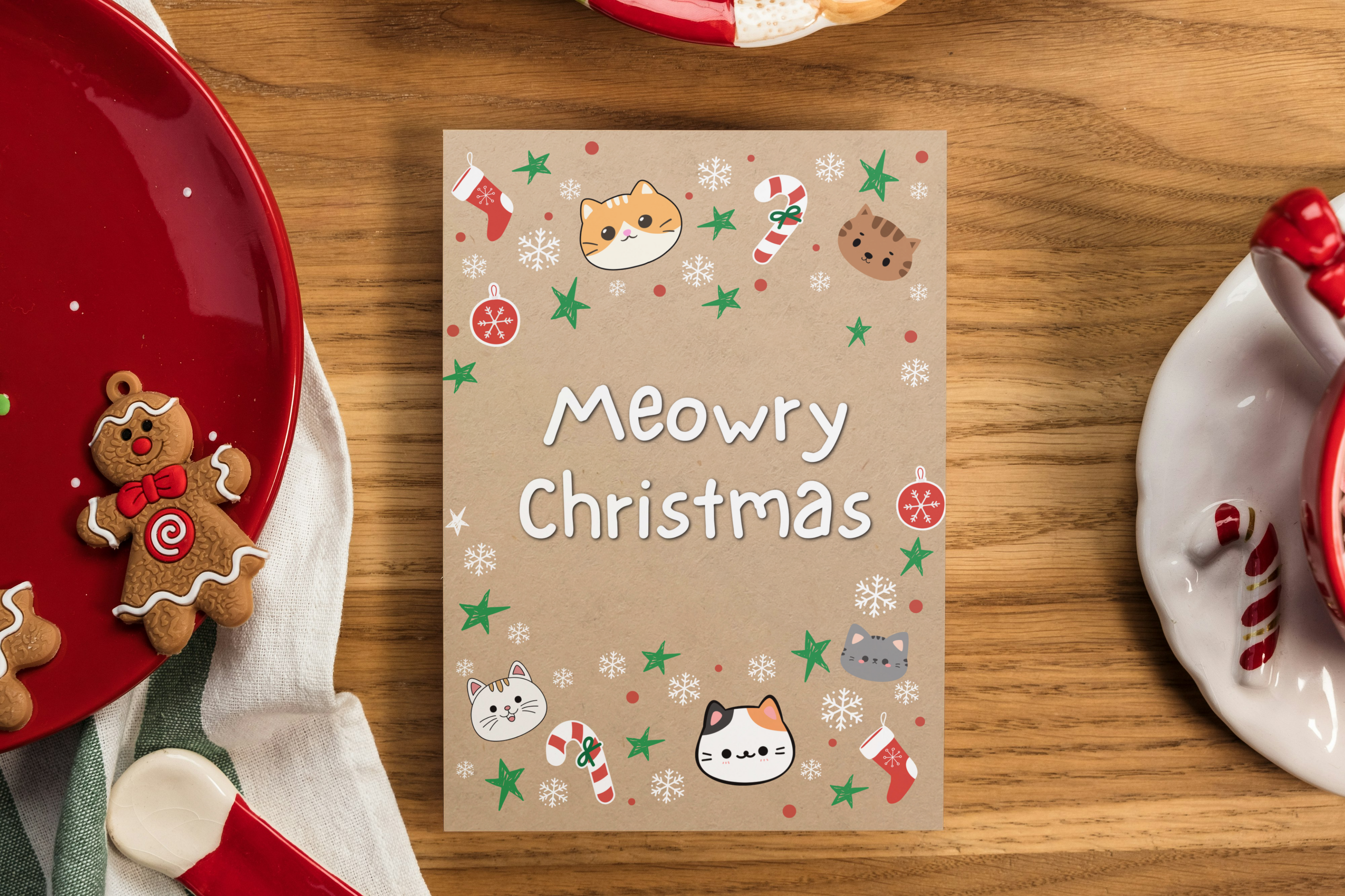 "Meowry Christmas" Christmas Card