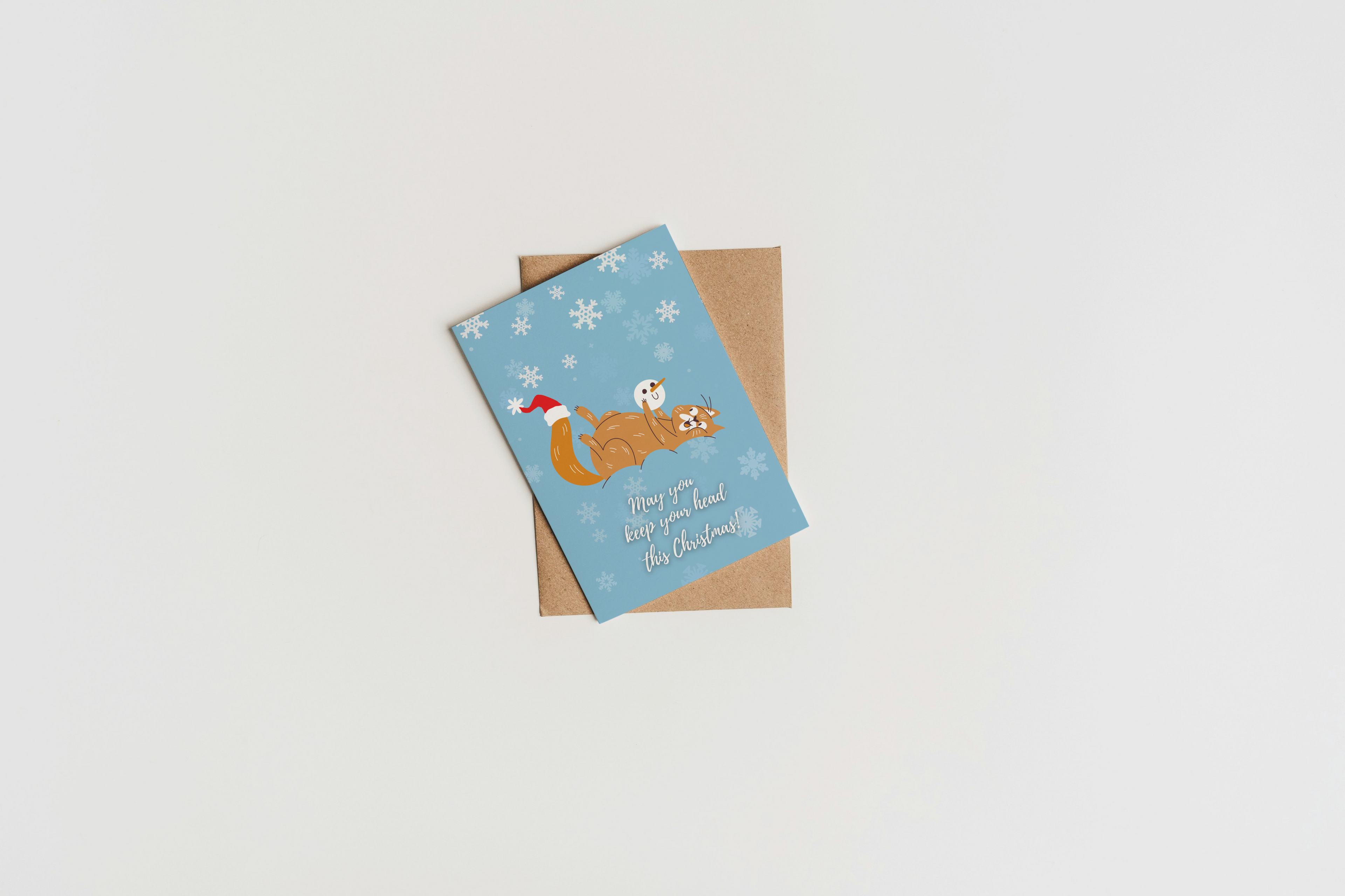 "Hope you keep your head this Christmas" Christmas Card