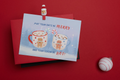 "May your cocoa be hot" Christmas Card